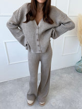 BÉŽOVÉ ÚPLETOVÉ NOHAVICE LAMELIA