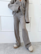 BÉŽOVÉ ÚPLETOVÉ NOHAVICE LAMELIA