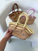 ŽLTÁ KOŽENO-PLETENÁ KABELKA SUMMER LOVE