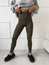 KHAKI ZATEPLENÉ LEGÍNY KOURTNEY