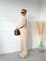 BÉŽOVÉ TEPLÁKOVÉ NOHAVICE ELSSI