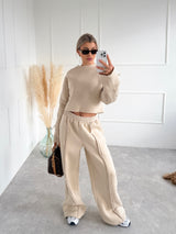 BÉŽOVÉ TEPLÁKOVÉ NOHAVICE ELSSI