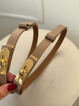 BÉŽOVÝ KOŽENÝ RASTÚCI OPASOK MANORA