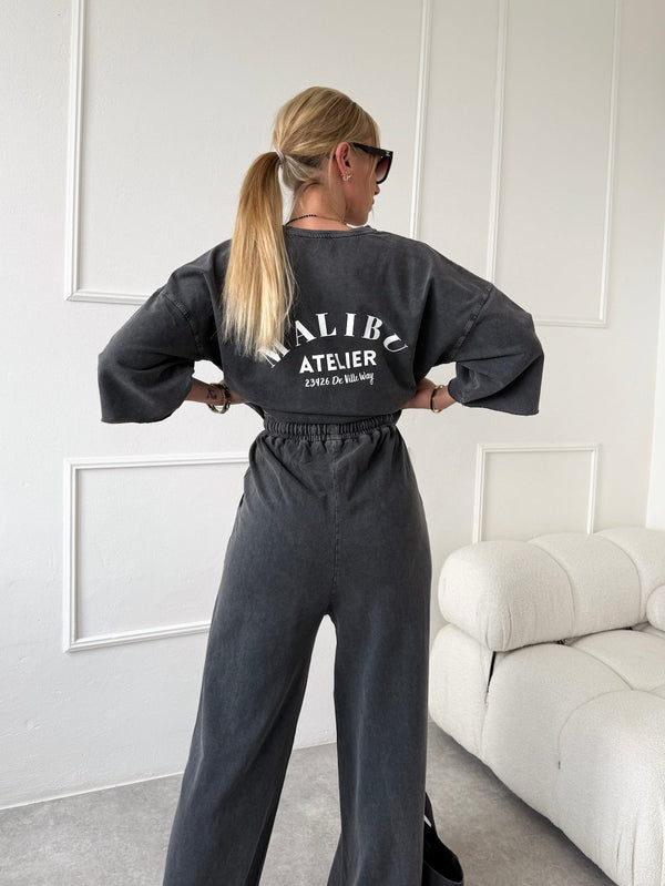 TMAVOSIVÉ OVERSIZE TRIČKO MALIBU