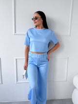 MODRÝ CROPTOP VERNA