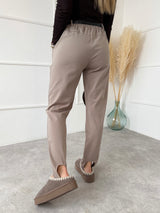 BÉŽOVÉ NOHAVICOVÉ KALIOPKY MIREIA S OPASKOM