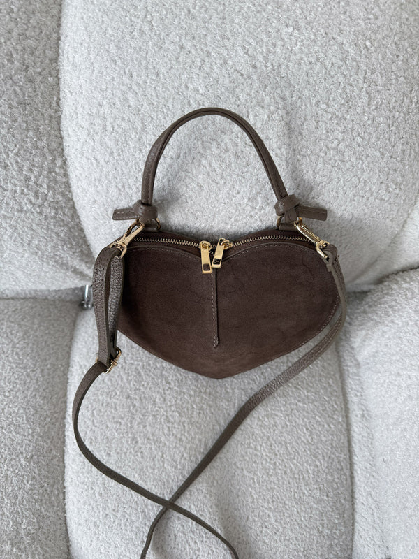 TAUPE KOŽENÁ KABELKA HEARTH