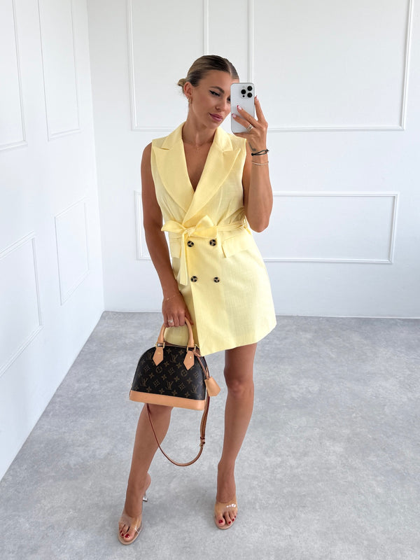 ŽLTÉ ŠATY CATHY S OPASKOM