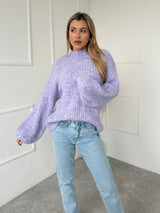 FIALOVÝ SVETER CARMEN