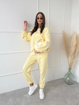 ŽLTÉ BAVLNENÉ TEPLÁKOVÉ NOHAVICE SIYA