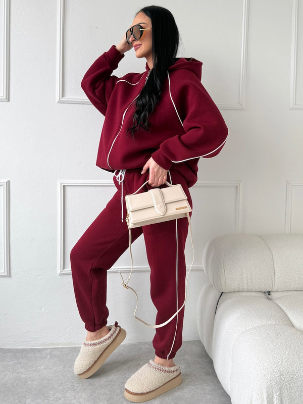 BORDOVÉ TEPLÁKOVÉ NOHAVICE SAVELLA