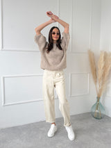 BLEDOHNEDÝ SVETER ISABELLA SO SKRÁTENÝM RUKÁVOM