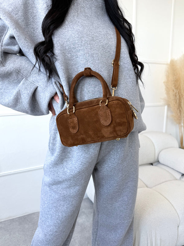 HNEDÁ KABELKA HARPER Z BRÚSENEJ KOŽE