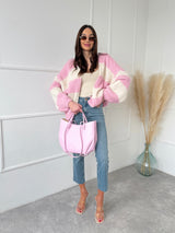 RUŽOVO-KRÉMOVÝ KARDIGÁN NANNY