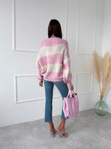 RUŽOVO-KRÉMOVÝ KARDIGÁN NANNY