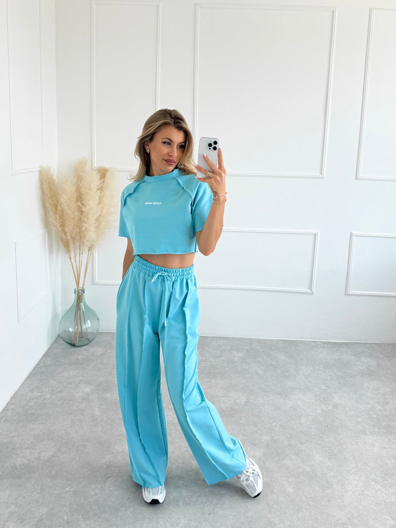 TYRKYSOVÝ CROP TOP AMORA
