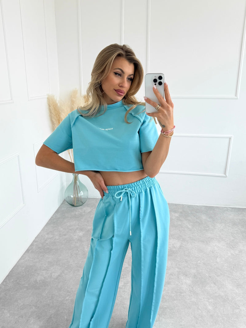 TYRKYSOVÝ CROP TOP AMORA
