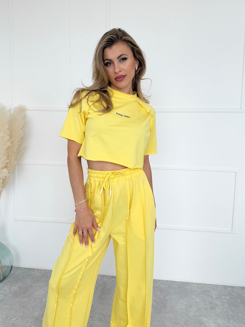ŽLTÝ CROP TOP AMORA