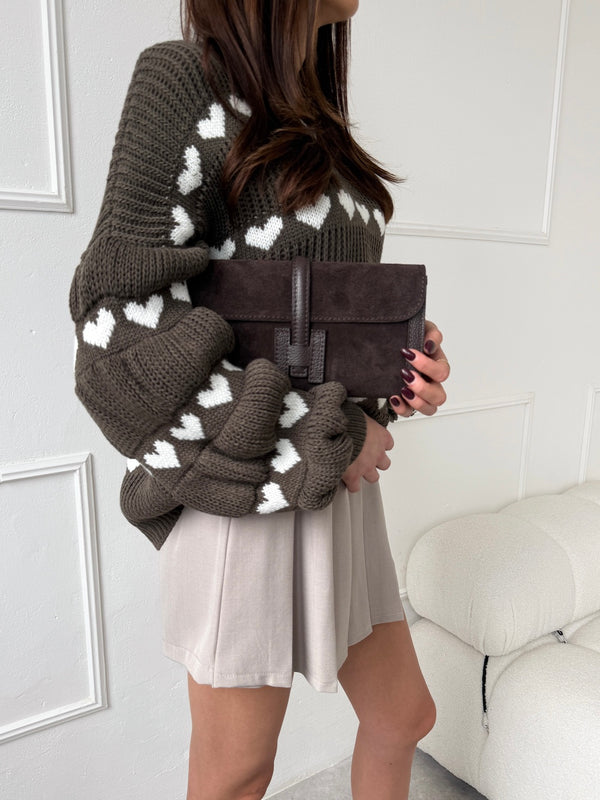 HNEDÁ KOŽENÁ KABELKA HERMI