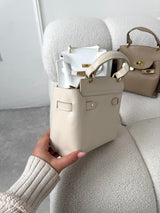 BÉŽOVÁ KOŽENÁ KABELKA HERMA