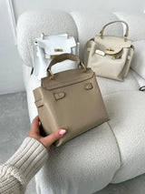 TAUPE KOŽENÁ KABELKA HERMA