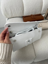 BIELA KOŽENÁ KABELKA HONEY