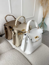 TAUPE KOŽENÁ KABELKA HERMA