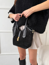 ČIERNA KOŽENÁ KABELKA BRITTANY