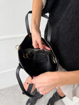 ČIERNA KOŽENÁ KABELKA BRITTANY