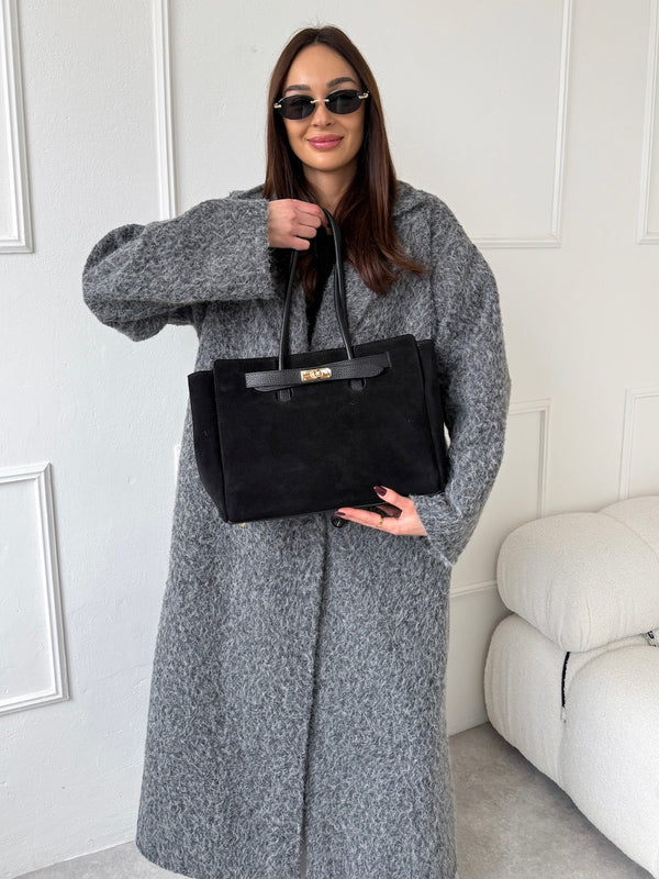 ČIERNA KOŽENÁ KABELKA SAMANTHA