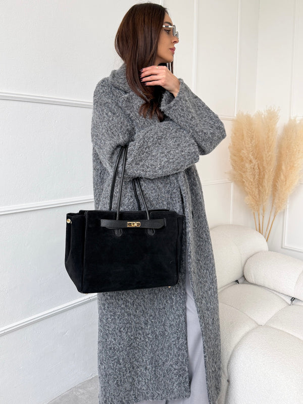 ČIERNA KOŽENÁ KABELKA SAMANTHA