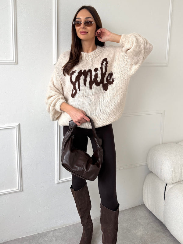 KRÉMOVÝ SVETER SMILE