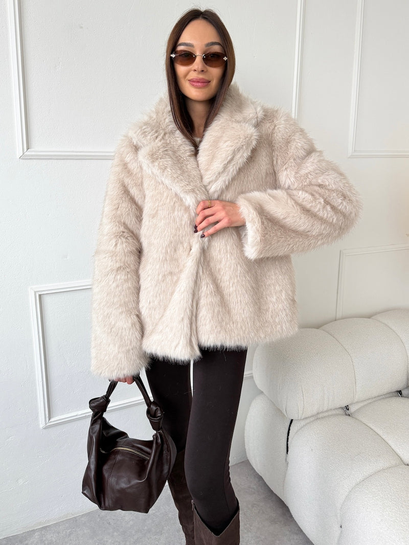 KRÉMOVÝ KOŽUCH ALLY