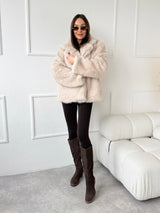 KRÉMOVÝ KOŽUCH ALLY