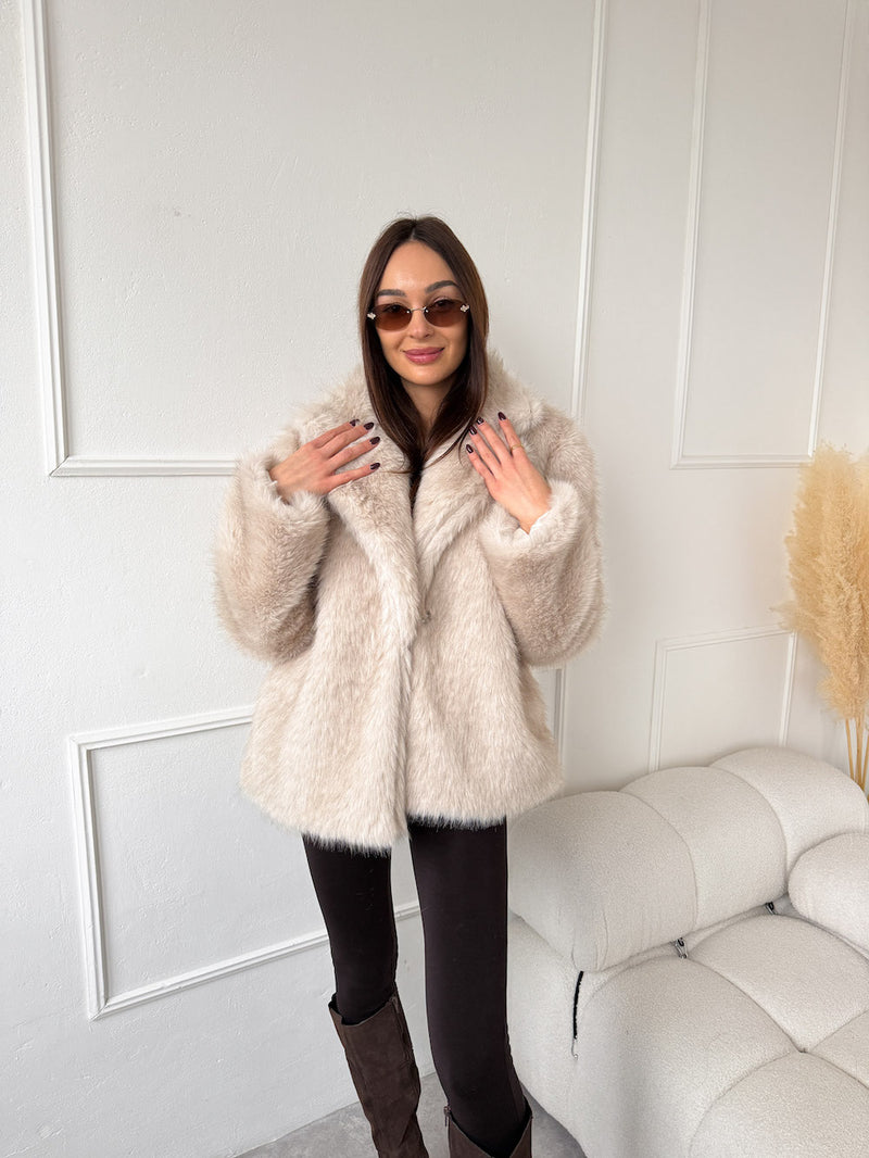 KRÉMOVÝ KOŽUCH ALLY