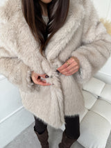 KRÉMOVÝ KOŽUCH ALLY