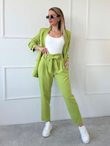 LIMETKOVÉ NOHAVICE SCARLET S OPASKOM