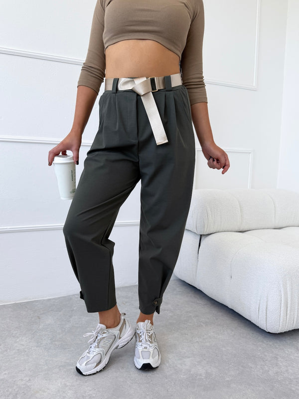 KHAKI NOHAVICE NICOLLE S OPASKOM