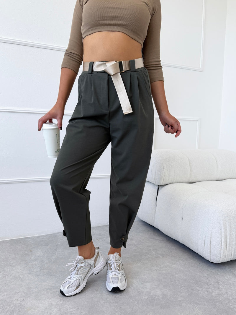 KHAKI NOHAVICE NICOLLE S OPASKOM