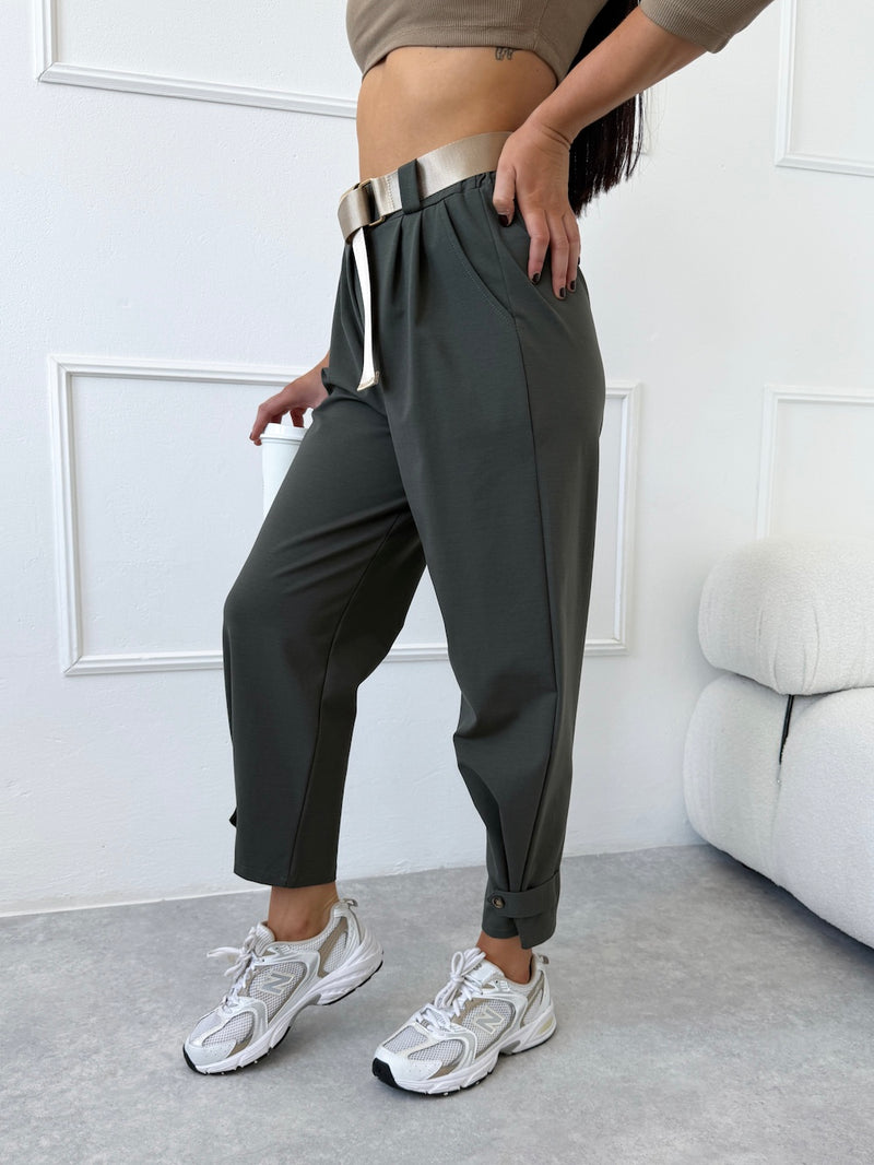 KHAKI NOHAVICE NICOLLE S OPASKOM