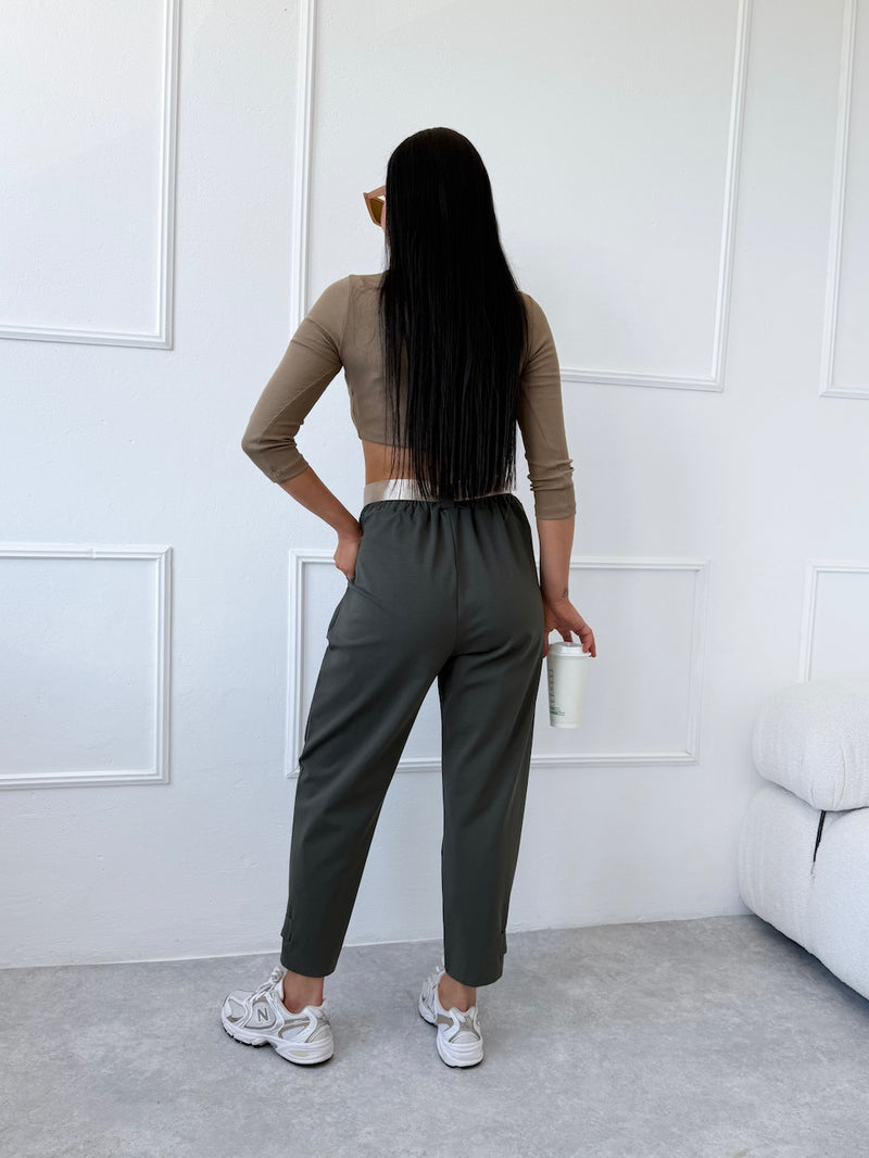 KHAKI NOHAVICE NICOLLE S OPASKOM