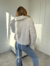 KRÉMOVÝ KRÁTKY KOŽUCH JOLIE