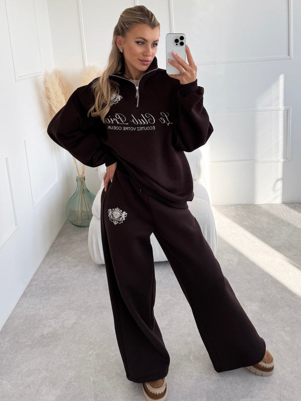 TMAVOHNEDÉ TEPLÁKOVÉ NOHAVICE TANYA