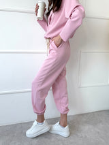 RUŽOVÉ TEPLÁKOVÉ NOHAVICE AONY