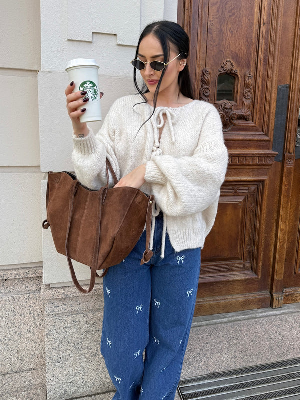 HNEDÁ KABELKA Z BRÚSENEJ KOŽE THERESIA 2v1