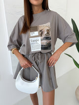 TAUPE BAVLNENÉ TRIČKO MELISSA