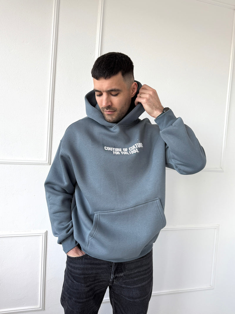 OVERSIZE MIKINA CULTURE - ANTRACIT