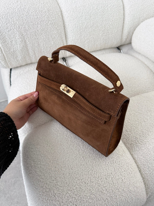 HNEDÁ KOŽENÁ KABELKA BERGA