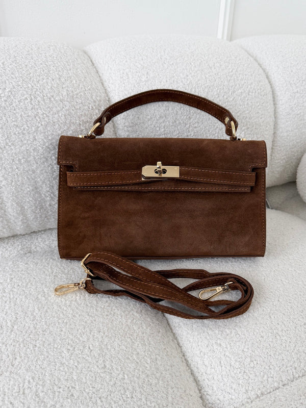 HNEDÁ KOŽENÁ KABELKA BERGA