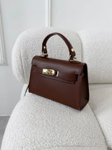 HNEDÁ KOŽENÁ KABELKA BELLE